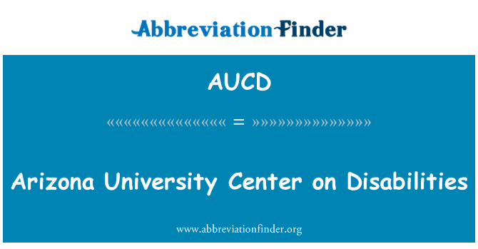 AUCD: アリゾナ大学センター障害