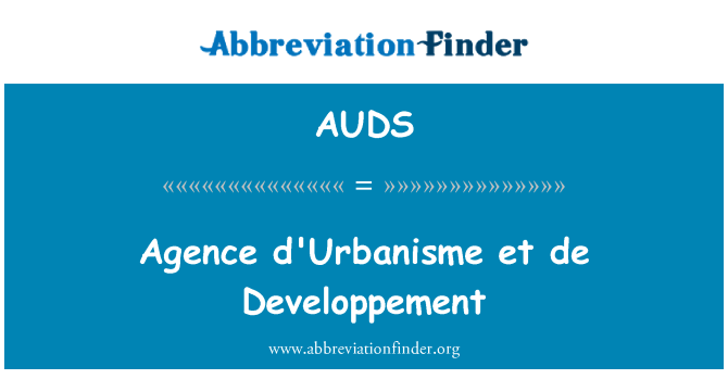 AUDS: Agence d'Urbanisme et de Developpement