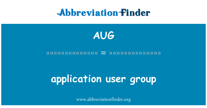 AUG: toepassing gebruikersgroep