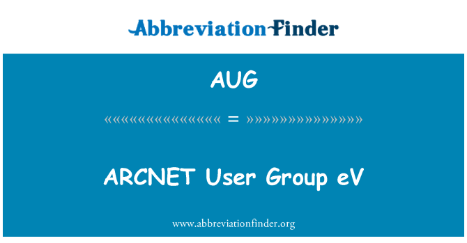 AUG: Skupina uporabnikov ARCNET eV