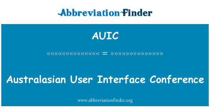 AUIC: Australasian User-Interface-Konferenz