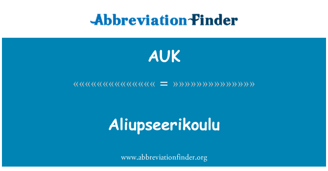 AUK: Aliupseerikoulu