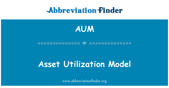AUM: Asset Utilization Model