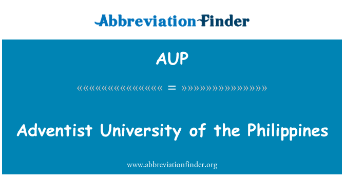 AUP: Adventist Università tal-Filippini