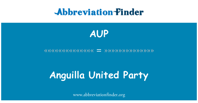 AUP: Anguilla Vương Đảng