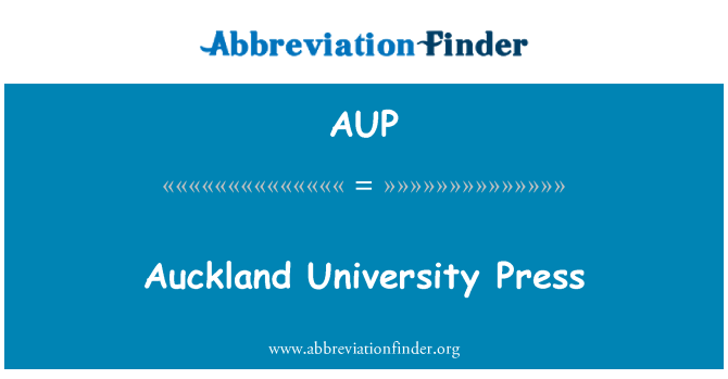 AUP: Auckland University Press