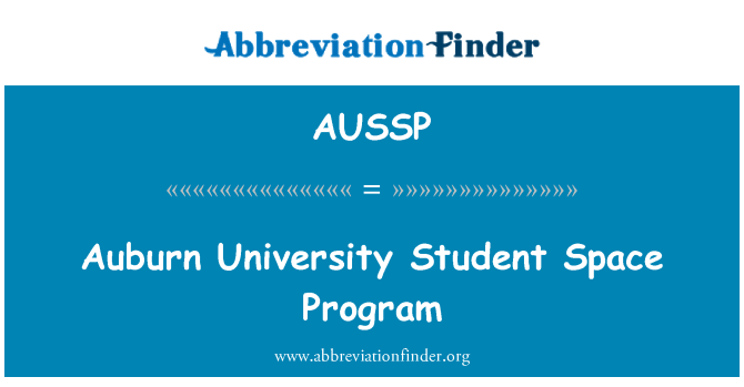 AUSSP: Auburn University Student ruimteprogramma