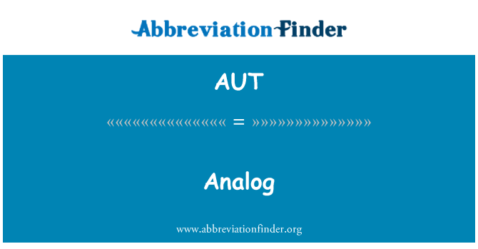 AUT: Analoginis
