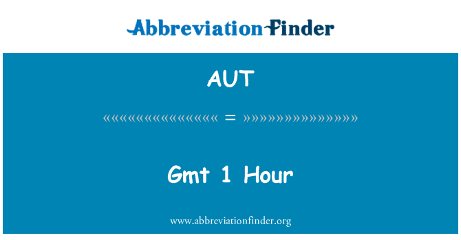 AUT: GMT 1 hodina