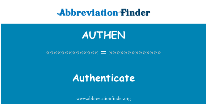 AUTHEN: S'