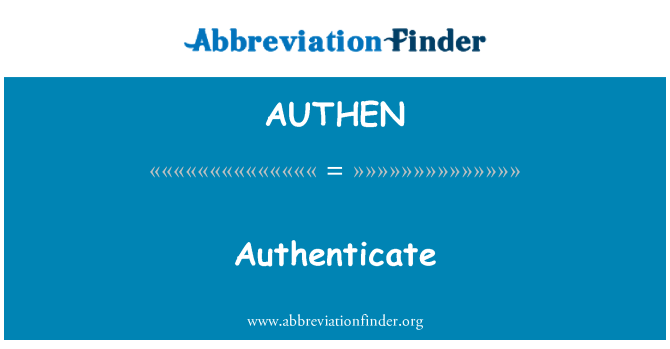 AUTHEN: Autentida