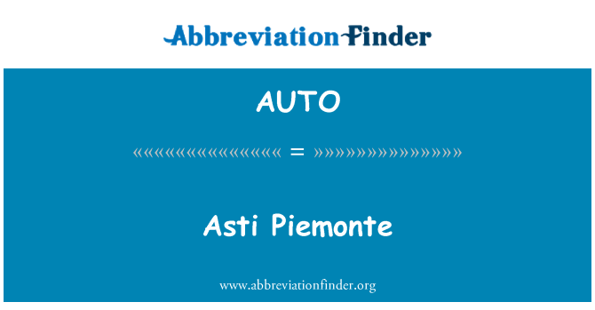 AUTO: Asti Piemonte