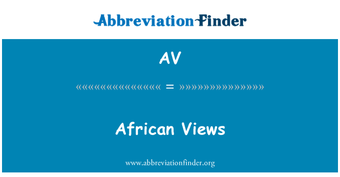 AV: Africanos Views