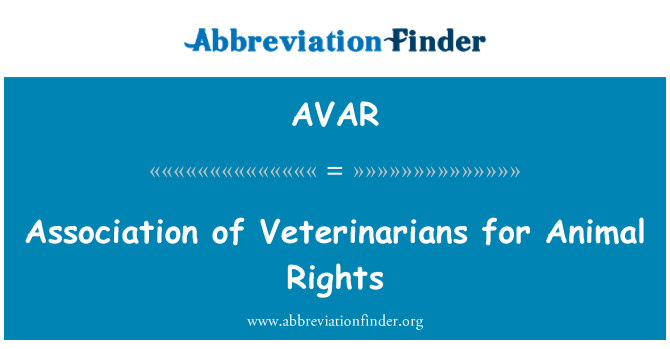 AVAR: Association des vétérinaires pour les droits des animaux