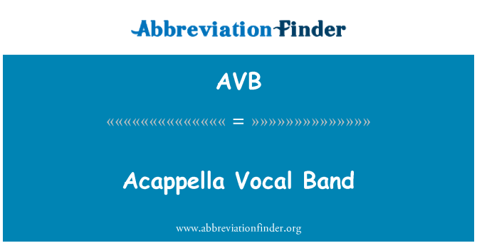 AVB: Acappella 보컬 밴드