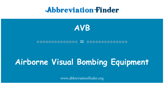 AVB: Hanya peralatan pengeboman Visual