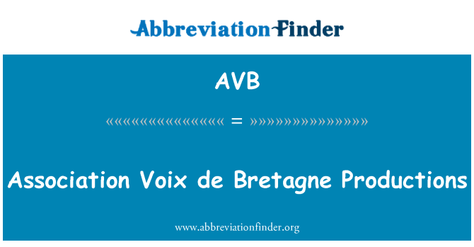 AVB: Association Voix de Bretagne Productions