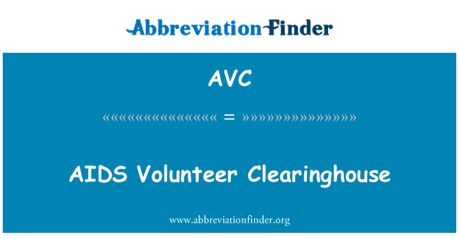 AVC: Clearinghouse volontè sida