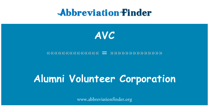 AVC: Alumni Volunteer Corporation