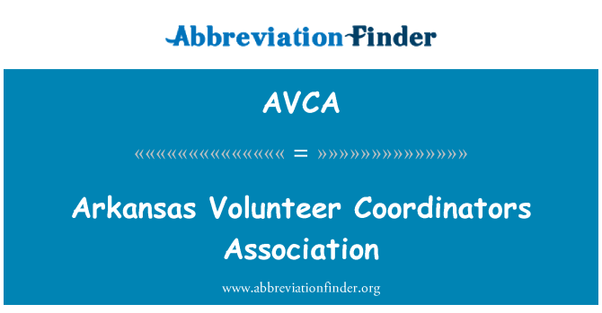 AVCA: Arkansas freiwillige Koordinatoren Association