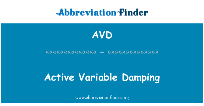 AVD: Id-Damping varjabbli attiva