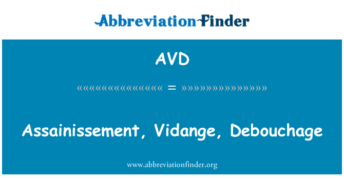 AVD: Assainissement, Vidange, Debouchage
