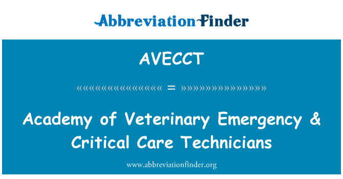 AVECCT: Technegwyr gofal brys & beirniadol Academi Milfeddygol