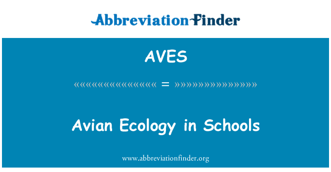 AVES: Птичий экологии в школах