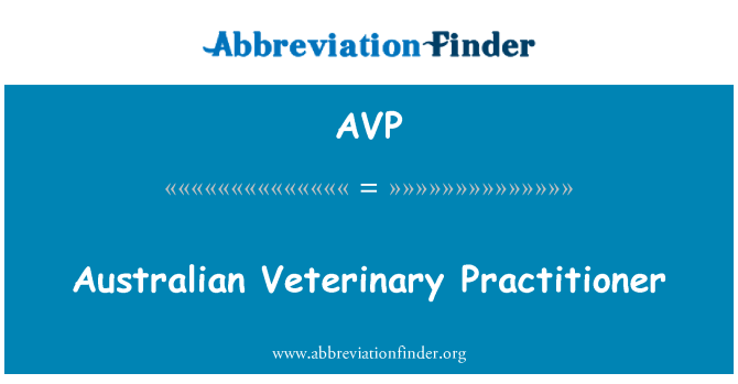 AVP: Australian Veterinary Practitioner