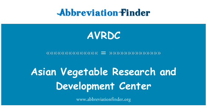 AVRDC: Azjatycki warzyw Research and Development Center