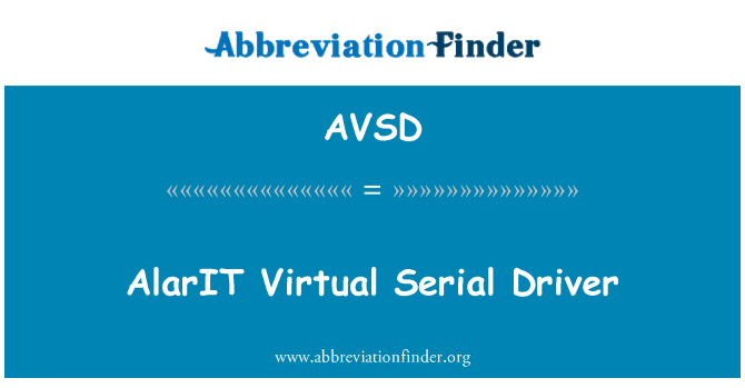 AVSD: AlarIT virtuální sériový ovladač