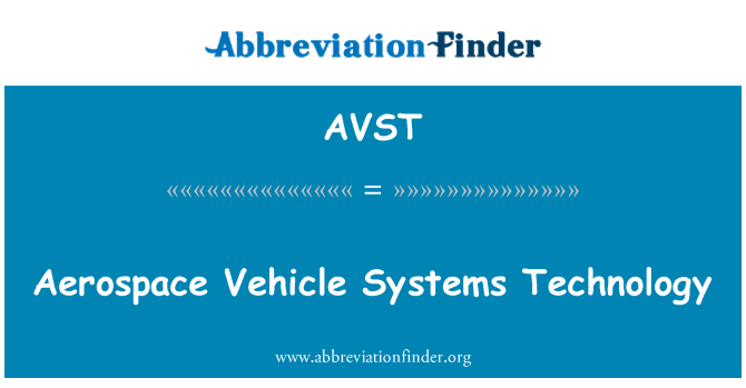 AVST: Tecnologia dei sistemi veicolo aerospaziale