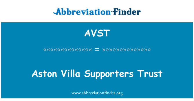 AVST: Aston Villa destekçileri güven