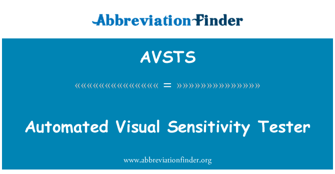 AVSTS: بصری حساسیت ممتحن کو خود کار