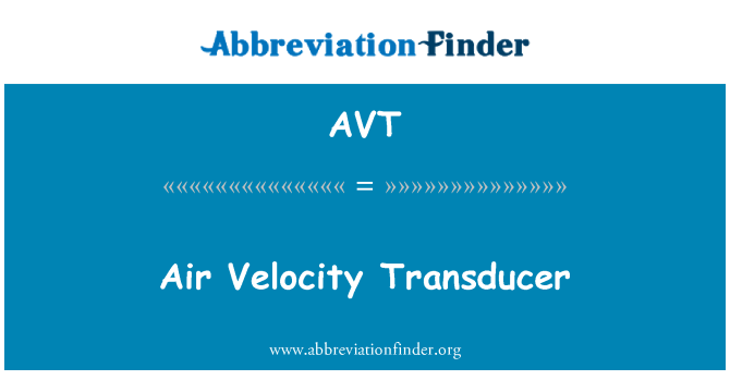 AVT: Μετατροπέας ταχύτητας αέρα