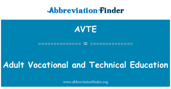 AVTE: Educació tècnica i vocacional per a adults