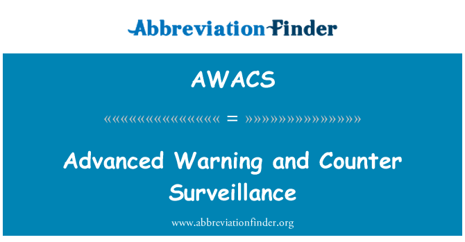 AWACS: 先進的預警和反監視