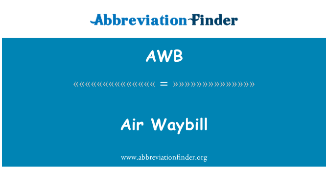 AWB: Seguiment albarà aire