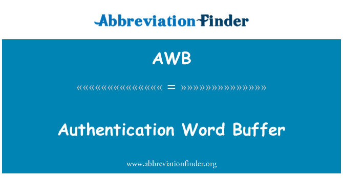 AWB: Verificatie Word Buffer