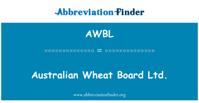 AWBL: Australische tarwe Board Ltd.