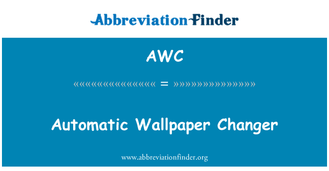 AWC: Newid papur wal awtomatig