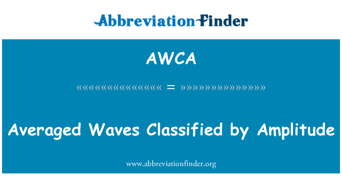 AWCA: Onde medie classificate di ampiezza