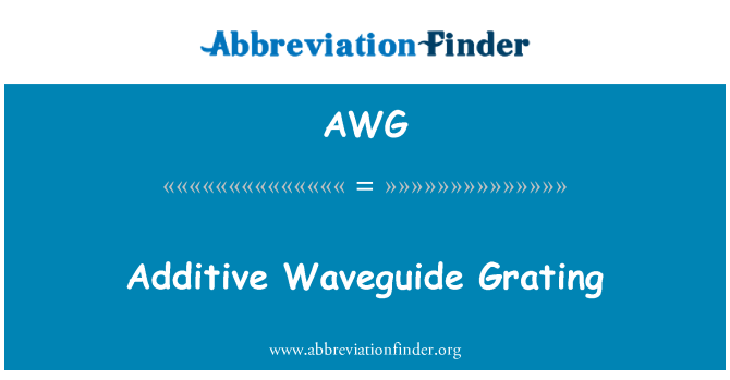 AWG: توری کفپوش وفجد افزايشي