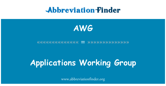 AWG: Приложения работна група