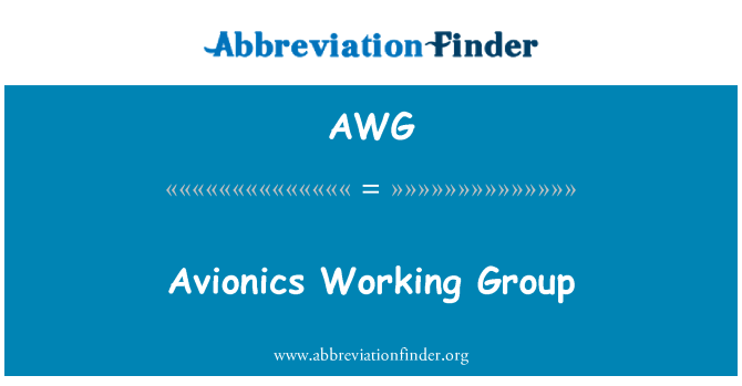 AWG: Avionikk arbeidsgruppe