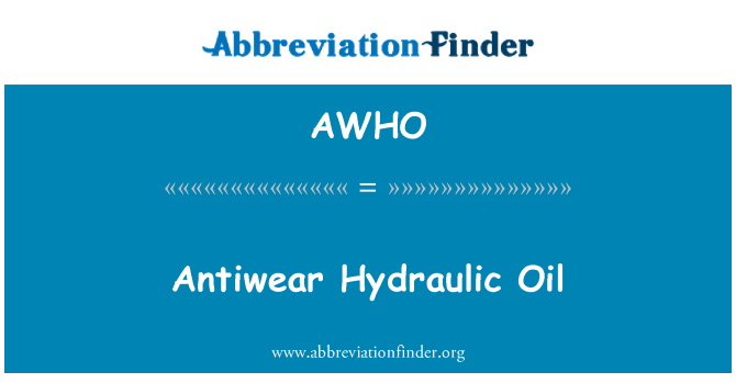 AWHO: Antiwear ulja