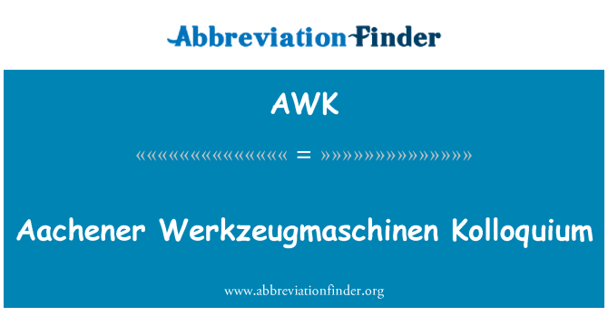 AWK: Aachener 藍色 Kolloquium