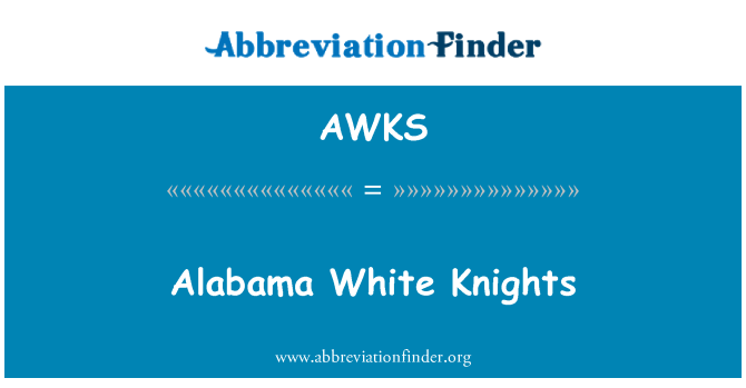 AWKS: Alabama blanch Knights
