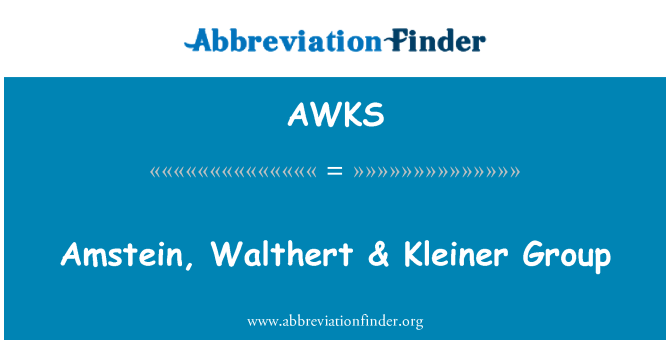 AWKS: Amstein, Walthert & Kleiner Group