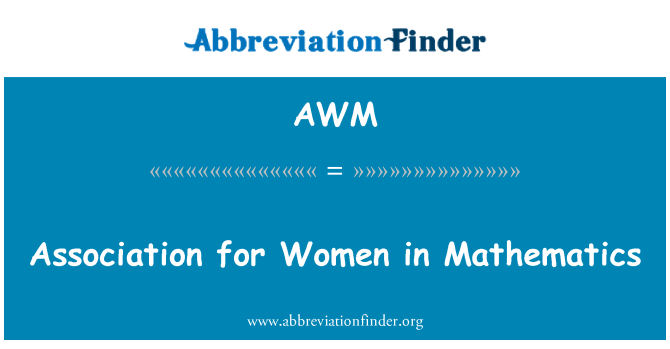 AWM: Asociación de mujeres en matemáticas